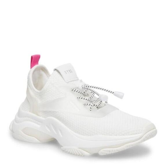 Steve Madden Myles Low Top Chunky Heel Athletic Sneakers White Size 8.5M NWB - Picture 1 of 16